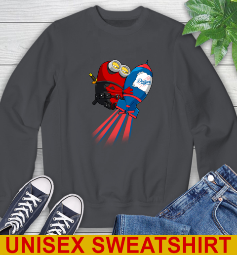 MLB Baseball Los Angeles Dodgers Deadpool Minion Marvel Shirt Sweatshirt 7