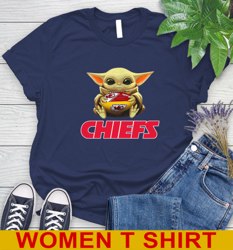NFL Football Kansas City Chiefs Baby Yoda Star Wars Shirt Women's T-Shirt 12