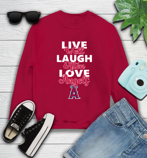 MLB Baseball Los Angeles Angels Live Well Laugh Often Love Shirt Sweatshirt 8