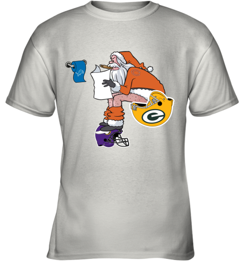 Santa Claus Chicago Bears Shit On Other Teams Christmas Youth T-Shirt