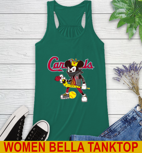St.Louis Cardinals MLB Baseball Mickey Peace Sign Sports Racerback Tank 7