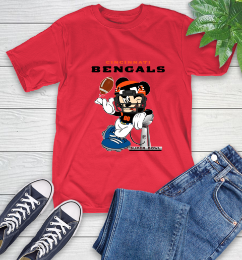 NFL Cincinnati Bengals Mickey Mouse Disney Super Bowl Football T Shirt T-Shirt 10
