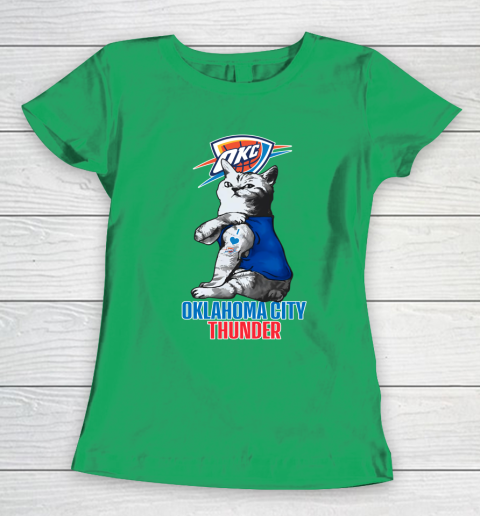 NBA Basketball My Cat Loves Oklahoma City Thunder Women's T-Shirt 5