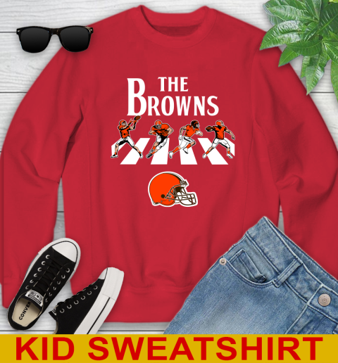 NFL Football Cleveland Browns The Beatles Rock Band Shirt Youth Sweatshirt 7