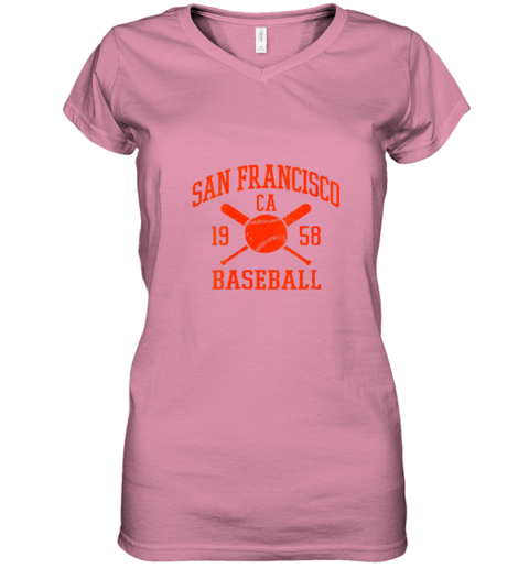 xkdp womens san francisco baseball vintage sf the city giant gift women v neck t shirt 39 front azalea