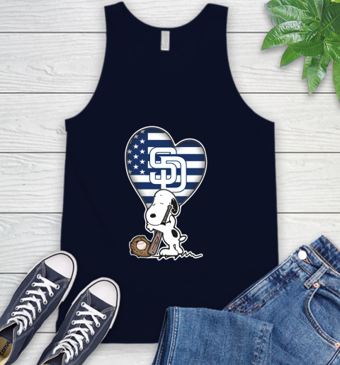 San Diego Padres MLB Baseball The Peanuts Movie Adorable Snoopy Tank Top 3