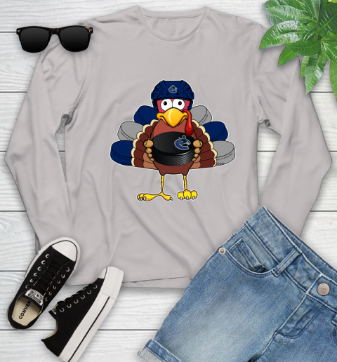 Vancouver Canucks Turkey Thanksgiving Day Youth Long Sleeve 12