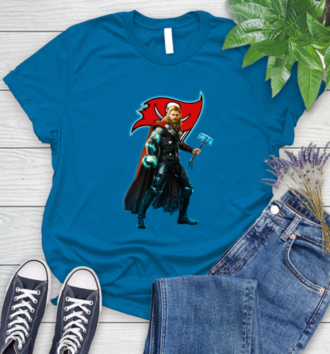 NFL Thor Avengers Endgame Football Tampa Bay Buccaneers Women's T-Shirt 7