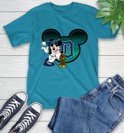 MLB Detroit Tigers The Commissioner's Trophy Mickey Mouse Disney T-Shirt 8