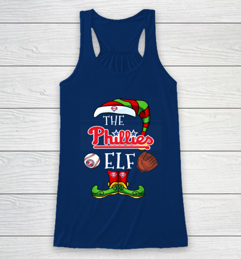 Philadelphia Phillies Christmas ELF Funny MLB Racerback Tank 6