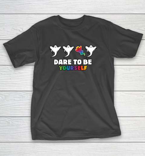 LGBT Rainbow Pride Gay Spooky Ghost Gift Halloween LGBT T-Shirt