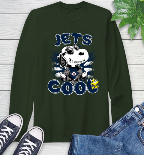 NHL Hockey Winnipeg Jets Cool Snoopy Shirt Long Sleeve T-Shirt 6
