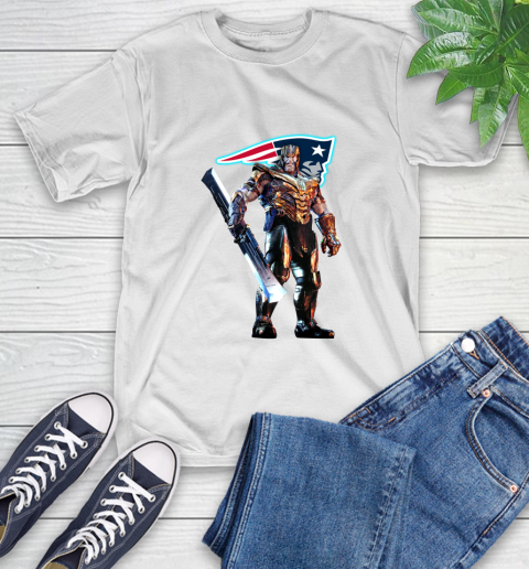 NFL Thanos Gauntlet Avengers Endgame Football New England Patriots T-Shirt