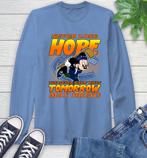 Vancouver Canucks NHL Hockey ootball Mickey Disney Never Lose Hope Long Sleeve T-Shirt 12