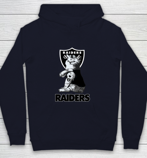 NFL Football My Cat Loves Oakland Raiders Youth Hoodie 2