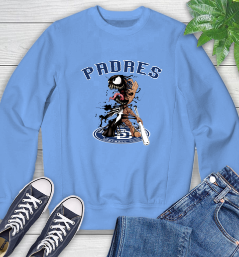 MLB San Diego Padres Baseball Venom Groot Guardians Of The Galaxy Sweatshirt 11