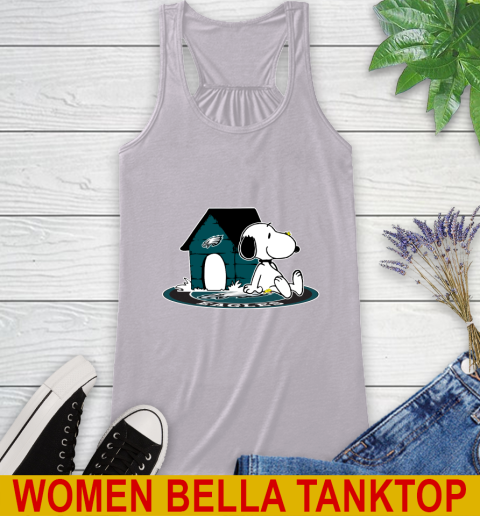 NFL Football Philadelphia Eagles Snoopy The Peanuts Movie Shirt Racerback Tank 5