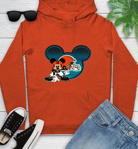NFL Cleveland Browns Mickey Mouse Disney Football T Shirt Youth Hoodie 5