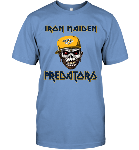 NHL Nashville Predators Iron Maiden Rock Band Music Hockey Sports w2jv2sxk815 classic t shirt 2 95 151514 front carolina blue