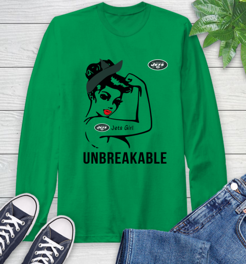 NFL New York Jets Girl Unbreakable Football Sports Long Sleeve T-Shirt 5