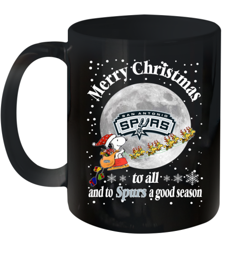 San Antonio Spurs Merry Christmas To All And To Spurs A Good Season NBA Basketball Sports Ceramic Mug 11oz