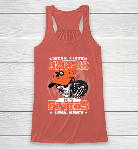 Listen Haters It is FLYERS Time Baby NHL Racerback Tank 3