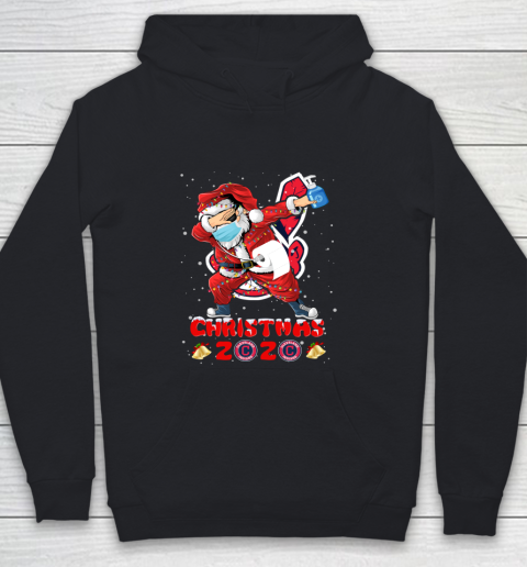 Cleveland Indians Funny Santa Claus Dabbing Christmas 2020 MLB Youth Hoodie