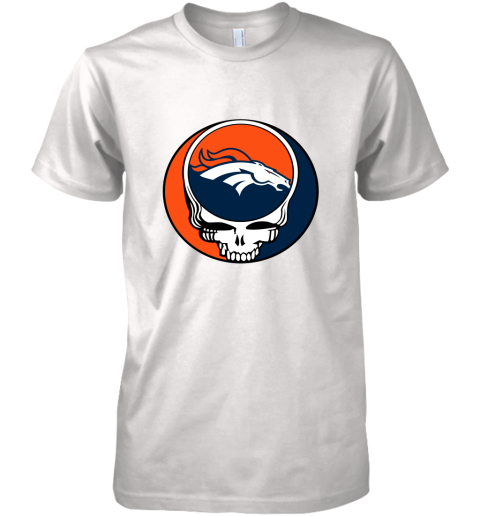 NFL Team Denver Broncos x Grateful Dead Logo Band Premium Men's T-Shirt