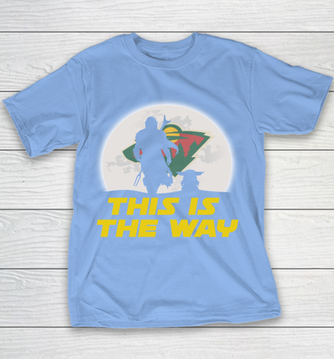 Minnesota Wild NHL Ice Hockey Star Wars Yoda And Mandalorian This Is The Way Youth T-Shirt 8