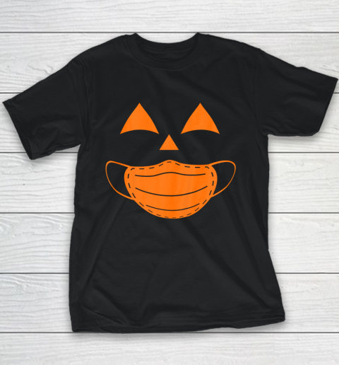 Funny halloween Pumpkin wearing a mask 2020 Jackolantern Youth T-Shirt