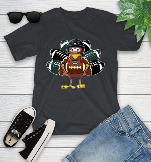 New York Jets Turkey Thanksgiving Day Youth T-Shirt 2