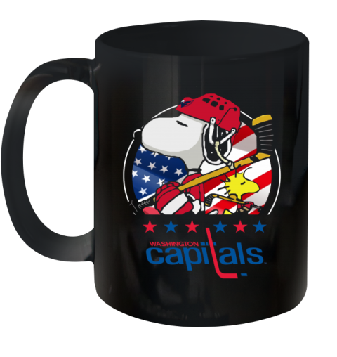 kj6l washington capitals snoopy and woodstock nhl ceramic mug 110 56 front black