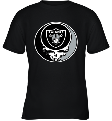 NFL Oakland Raiders Grateful Dead Rock Band Football Sports DBVHoKTAq6W youth t shirt 26 95 151514 front black