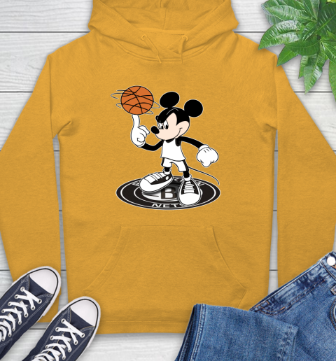 NBA Basketball Brooklyn Nets Cheerful Mickey Disney Shirt Hoodie 3