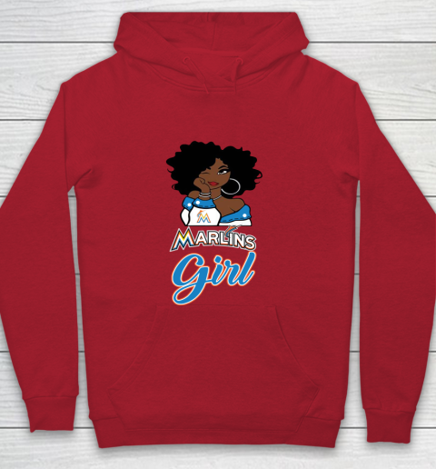 Miami Marlinss Girl MLB Youth Hoodie 9