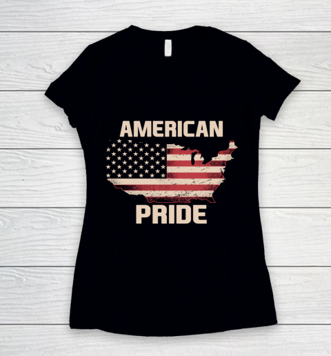 Veteran Shirt Patriot American Pride Women's V-Neck T-Shirt