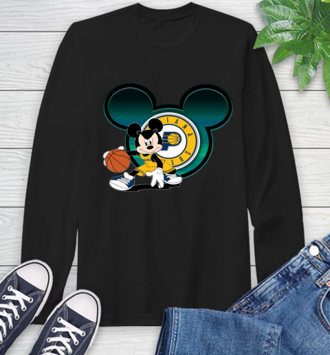 NBA Indiana Pacers Mickey Mouse Disney Basketball Long Sleeve T-Shirt 2