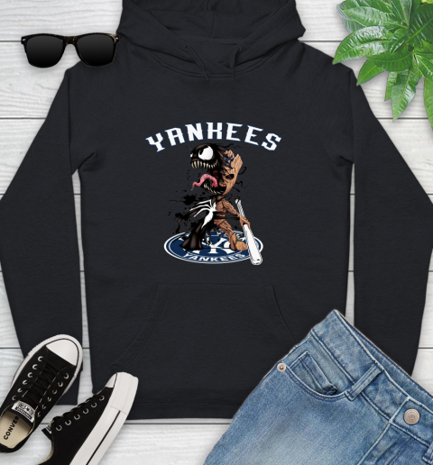 MLB New York Yankees Baseball Venom Groot Guardians Of The Galaxy Youth Hoodie 2