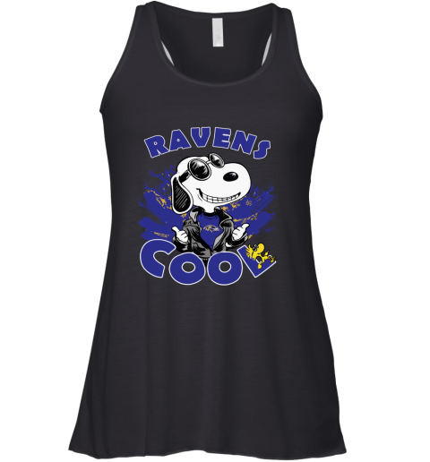 Baltimore Ravens Snoopy Joe Cool We're Awesome Racerback Tank