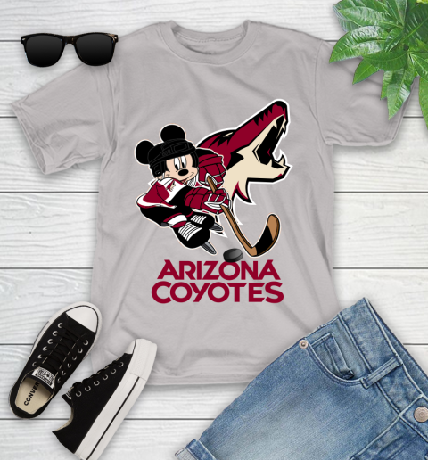NHL Arizona Coyotes Mickey Mouse Disney Hockey T Shirt Youth T-Shirt 12
