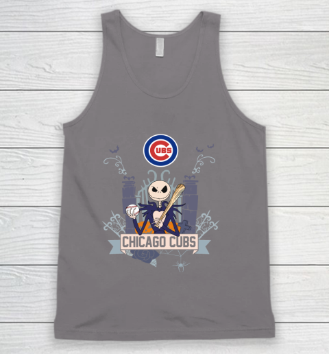 MLB Chicago Cubs Baseball Jack Skellington Halloween Tank Top 6