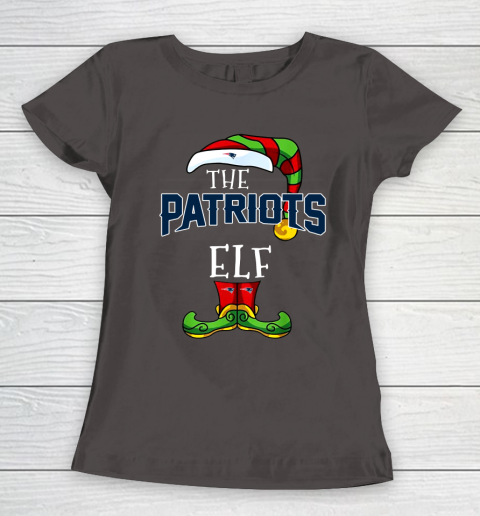 New England Patriots Christmas ELF Funny NFL Women's T-Shirt 7