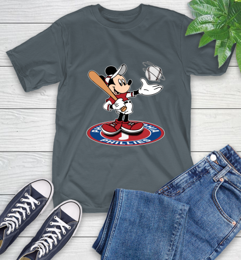 MLB Baseball Philadelphia Phillies Cheerful Mickey Disney Shirt T-Shirt 7
