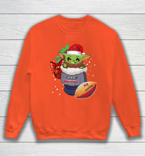 Tampa Bay Buccaneers Christmas Baby Yoda Star Wars Funny Happy NFL Sweatshirt 4