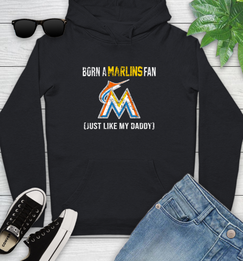 MLB Baseball Miami Marlins Loyal Fan Just Like My Daddy Shirt Youth Hoodie