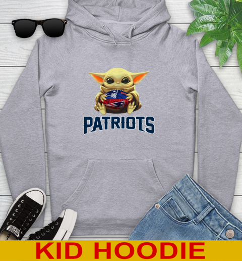 NFL Football New England Patriots Baby Yoda Star Wars Shirt Youth Hoodie 6