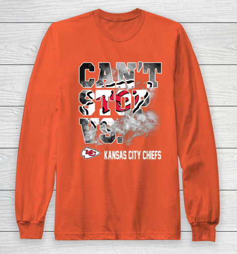 NFL Kansas City Chiefs Can't Stop Vs Long Sleeve T-Shirt 3