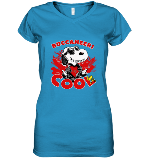 dsaf tampa bay buccaneers snoopy joe cool were awesome shirt women v neck t shirt 39 front sapphire