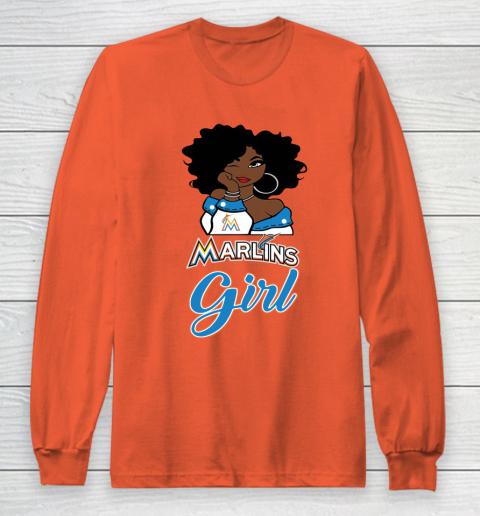 Miami Marlinss Girl MLB Long Sleeve T-Shirt 5