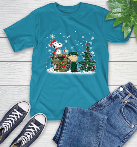NHL Minnesota Wild Snoopy Charlie Brown Woodstock Christmas Stanley Cup Hockey T-Shirt 9